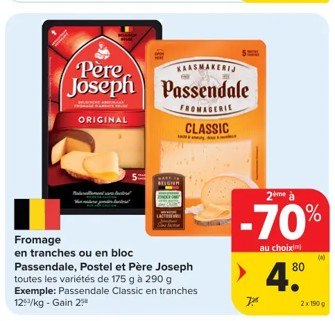 Offre: Fromage en tranches ou en bloc