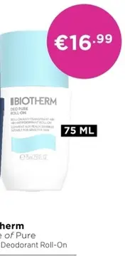 Aanbieding: Biotherm Deo Pure Deodorant Roll-On
