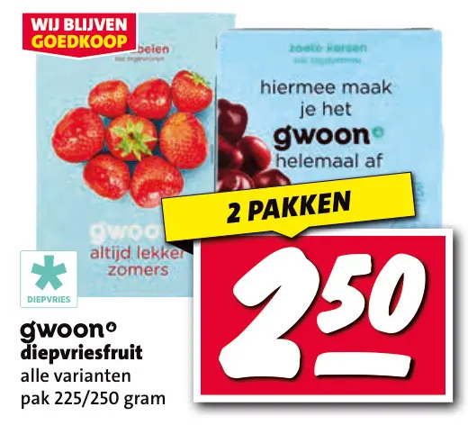 Aanbieding: diepvriesfruit
