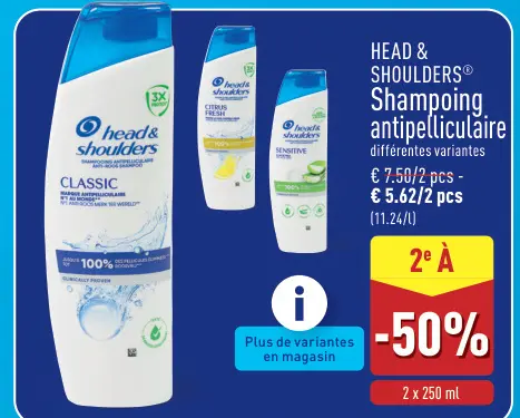 Offre: Shampoing antipelliculaire
