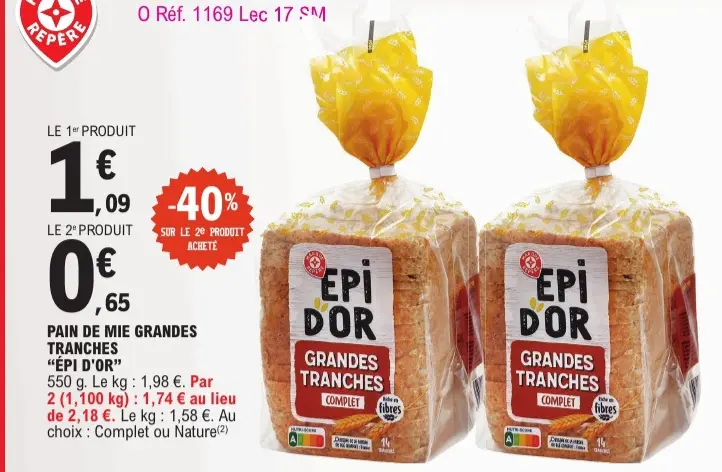 Promotie: Pain de mie grandes tranches