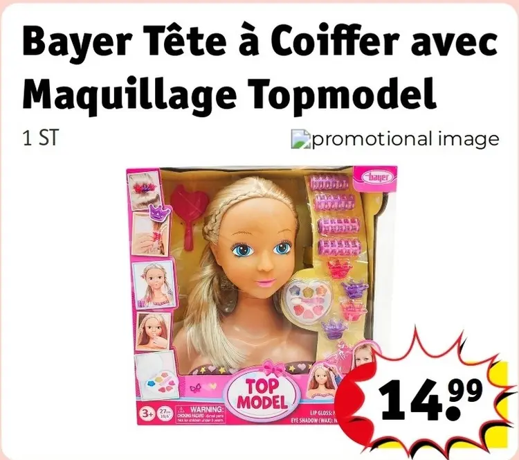 Offre: Tête à Coiffer avec Maquillage Topmodel