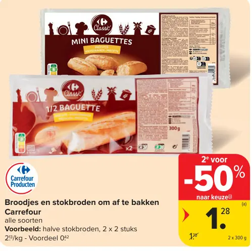 Promotie: Broodjes en stokbroden om af te bakken