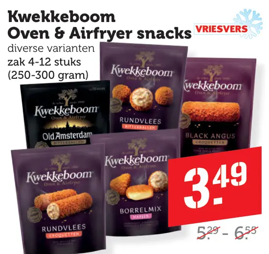 Aanbieding: Kwekkeboom Oven & Airfryer snacks