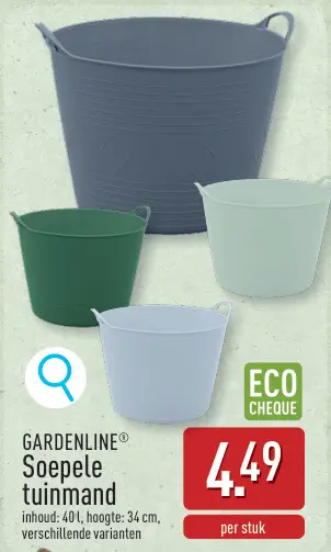 Promotie: GARDENLINE® Soepele tuinmand