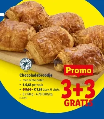 Promotie: Chocoladebroodje