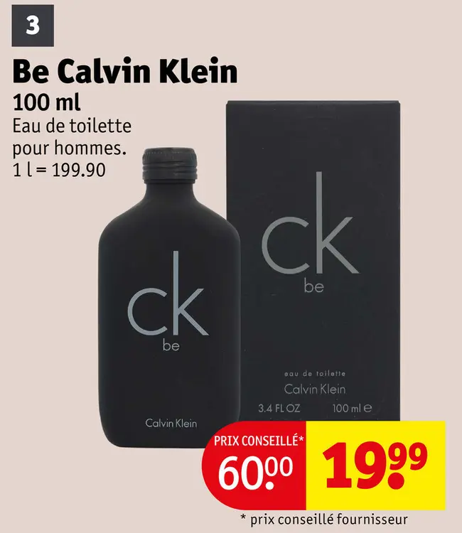 Offre: Be Calvin Klein