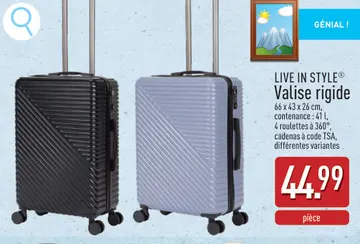Offre: Valise cabine rigide 55cm