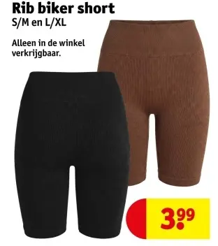 Aanbieding: Rib biker short