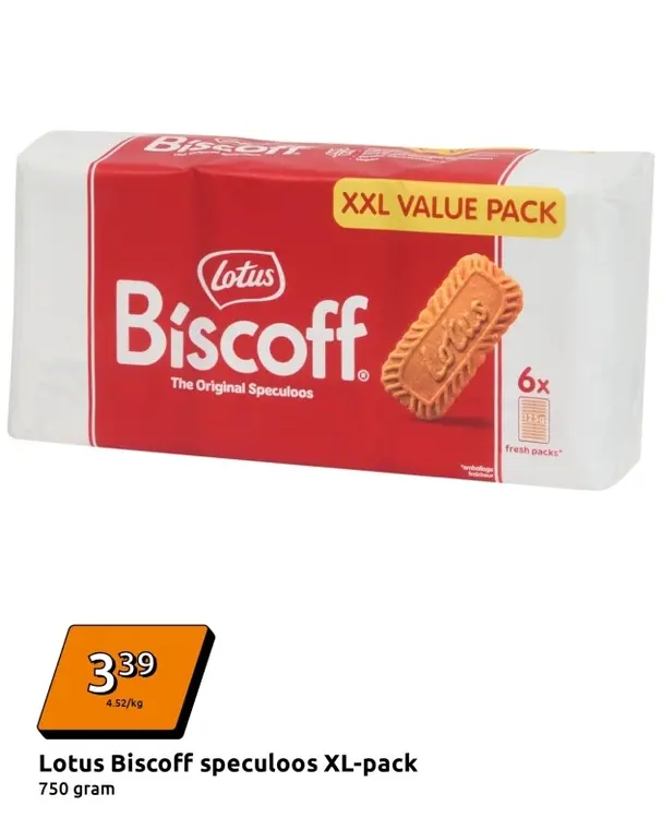 Aanbieding: Biscoff speculoos XL-pack