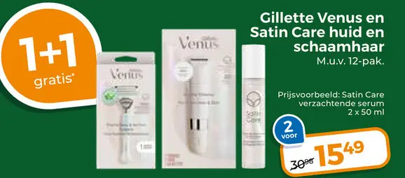 Aanbieding: Gillette Venus en Satin Care huid en schaamhaar