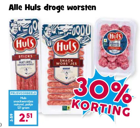 Aanbieding: Huls droge worsten