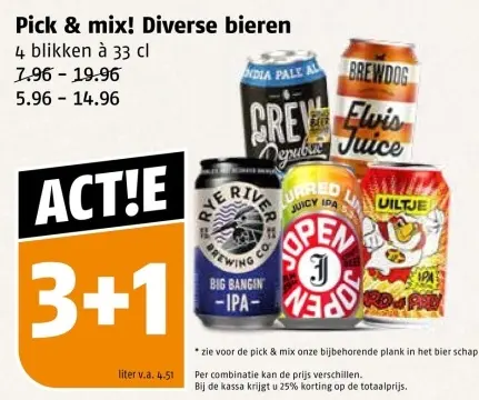 Aanbieding: Pick & mix! Diverse bieren
