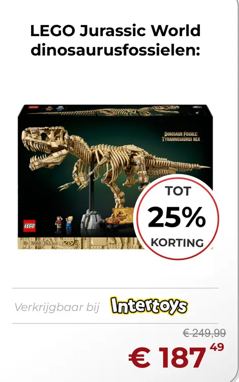 Aanbieding: LEGO Jurassic World dinosaurusfossielen: