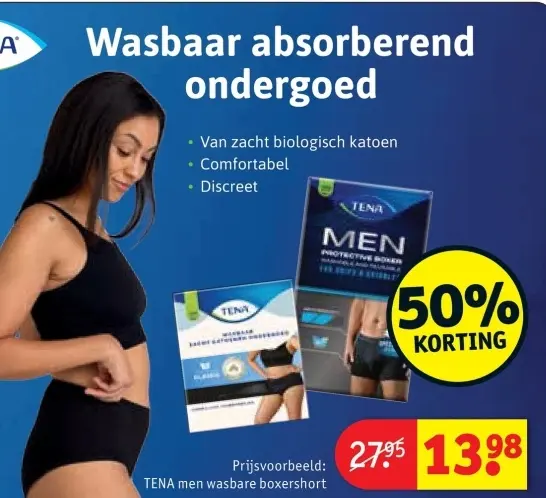 Promotie: Wasbaar absorberend ondergoed