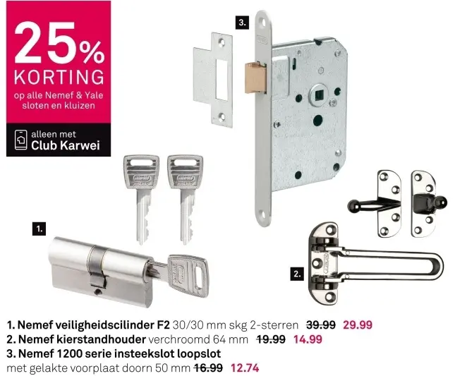 Aanbieding: Nemef & Yale sloten en kluizen