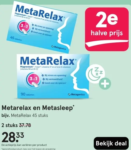 Aanbieding: Metarelax en Metasleep