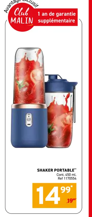 Offre: Shaker portable