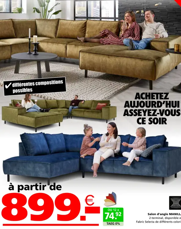 Offre: Salon d'angle MANILL