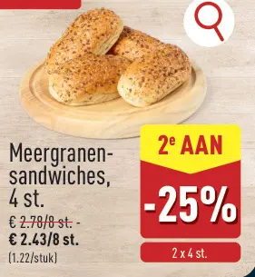 Promotie: Meergranen-sandwiches