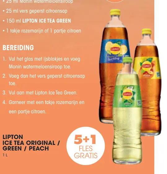 Promotie: Ice tea original / green / peach