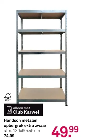 Aanbieding: metalen opbergrek extra zwaar