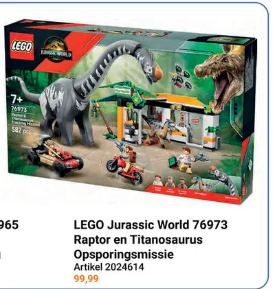 Aanbieding: LEGO Jurassic World 76973 Raptor en Titanosaurus Opsporingsmissie