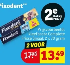 Aanbieding: kleefpasta Complete Frisse Smaak
