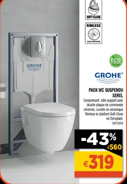 Offre: Pack wc suspendu serel
