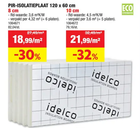 Aanbieding: Idelco Î±-therm Universal 100 isolatieplaat 120x60x10 cm R4,5 3,6m²