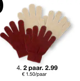 Aanbieding: 2 paar handschoenen