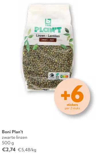 Promotie: Boni Plan't zwarte linzen