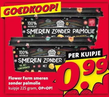 Aanbieding: Flower Farm smeren zonder palmolie