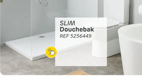 Promotie: Allibert - douchebak - slim 120 x 80 cm - polybeton - wit