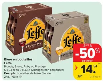 Offre: Bière en bouteilles