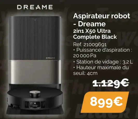 Offre: Aspirateur robot - Dreame 2in1 X50 Ultra Comp