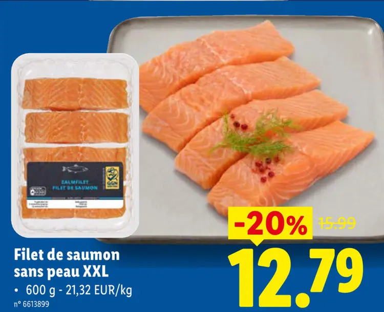 Offre: Filet de saumon sans peau XXL