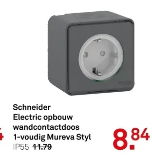 Aanbieding: Schneider Electric opbouw wandcontactdoos