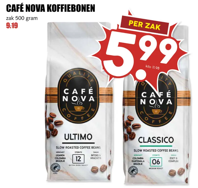 Aanbieding: Café Nova koffiebonen