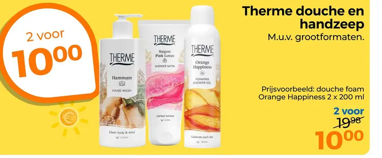 Aanbieding: Therme douche en handzeep