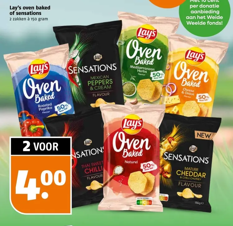 Aanbieding: Lay's oven baked or sensations