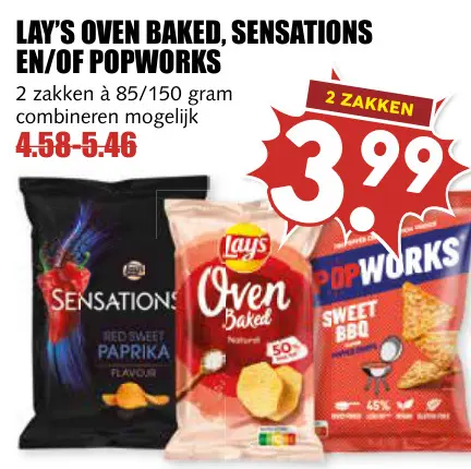 Aanbieding: Oven Baked, Sensations en/of Popworks
