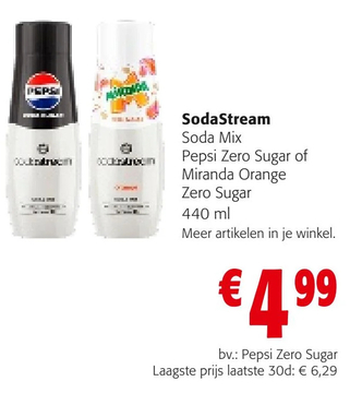 Aanbieding: SodaStream Soda Mix Pepsi Zero Sugar of Miran