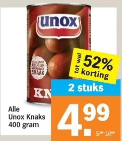 Aanbieding: Alle Unox Knaks