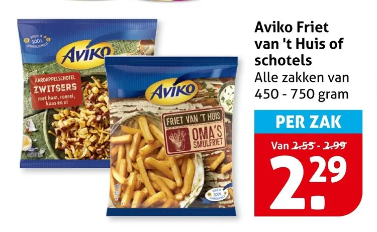 Aanbieding: Friet van 't Huis of schotels