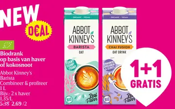 Aanbieding: Biodrank op basis van haver of kokosnoot