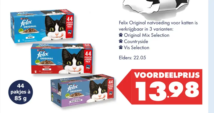 Aanbieding: Felix Original natvoeding voor katten