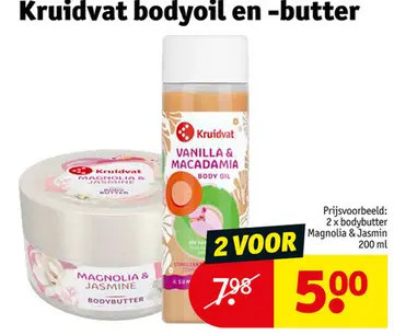 Aanbieding: Kruidvat bodyoil en -butter