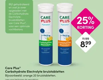Aanbieding: Care Plus® Carbohydrate Electrolyte bruistabl