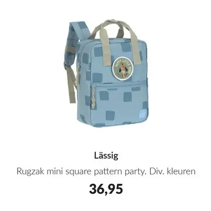 Aanbieding: Rugzak mini square pattern party
